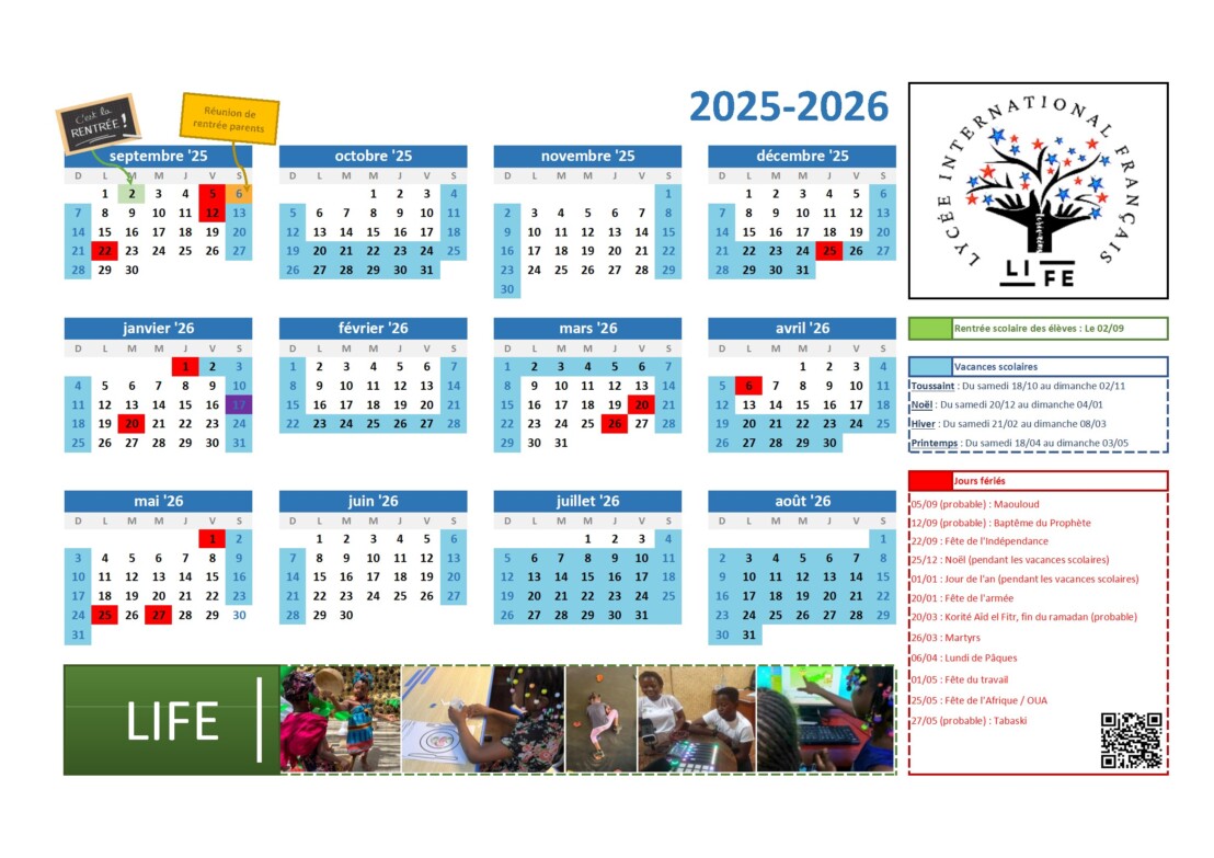 Calendrier LIFE Les Ecrivains